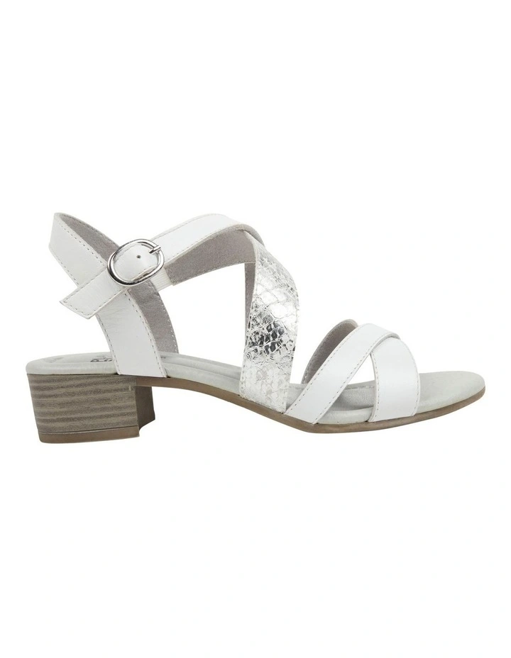 Filly Leather Sandal in White