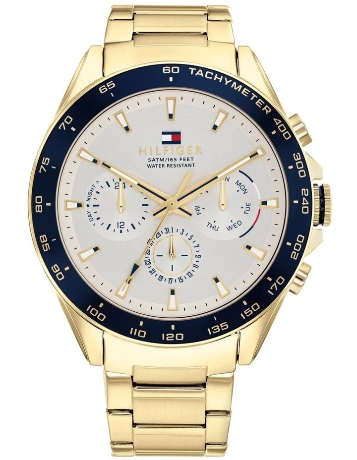 Owen Ionic Plated Steel Gent's Multifunction Watch in Gold