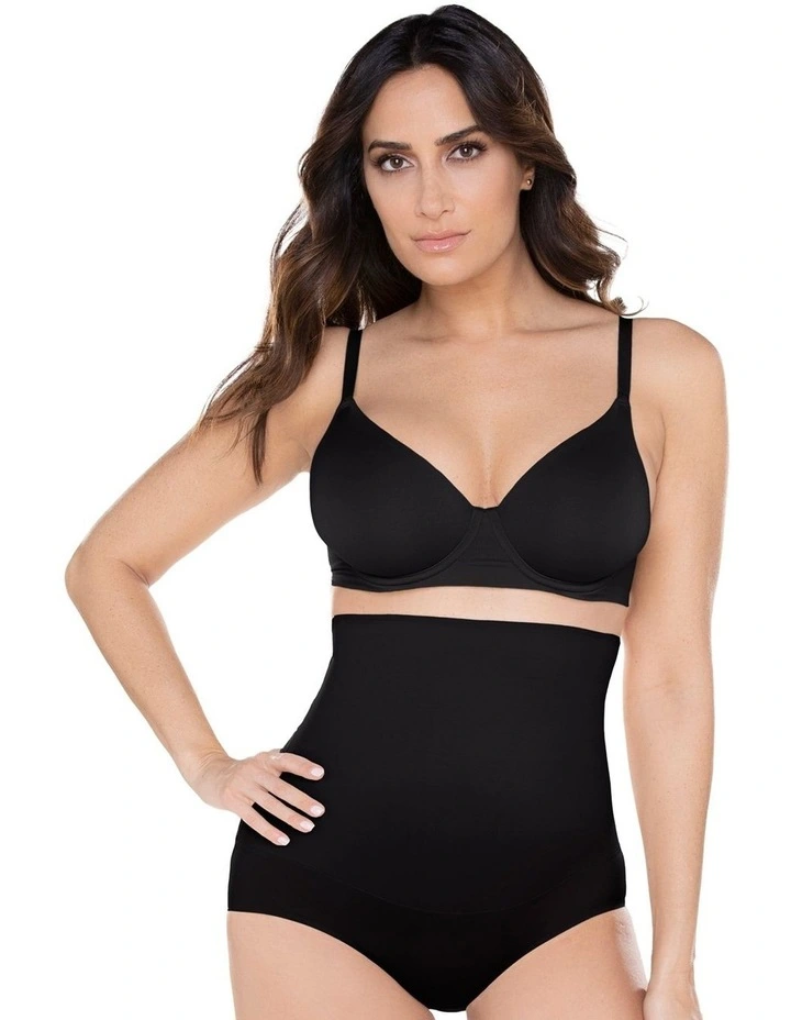 Comfy Curves Firm Control Ultra High Waist Shapewear Brief in Black