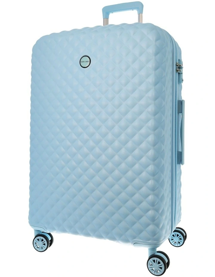 Belle 80cm Large Hard Shell Suitcase in Blue