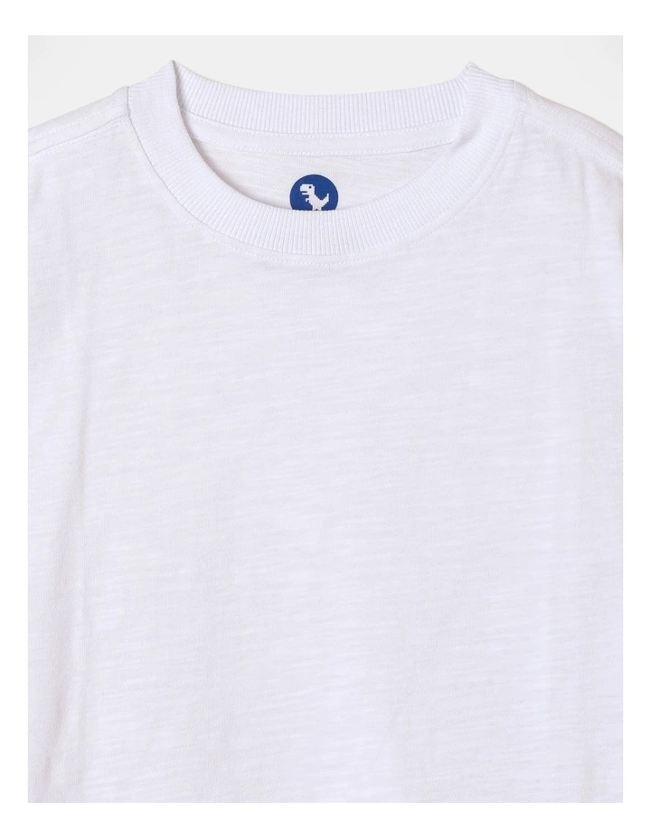 Essentials Long Sleeve Plain T-shirt in White