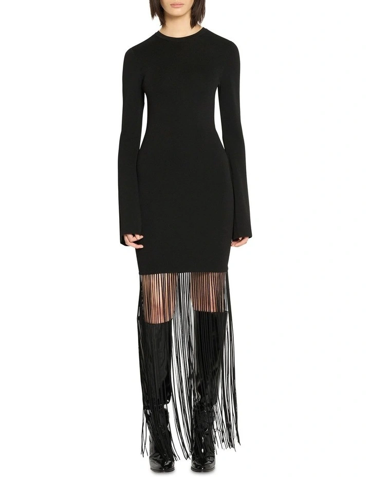 Tangled Beauty Knit Dress in Black