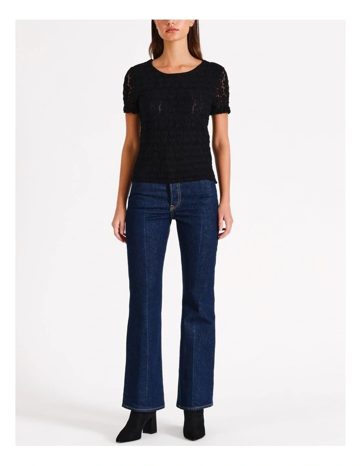 Ivania Lace Top in Black