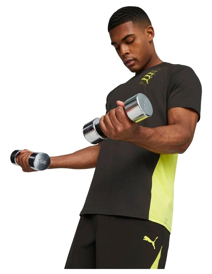 Fit Triblend Ultrabreathe Tee in Black-Yellow Blue