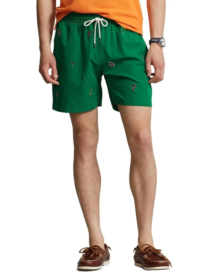 Traveler Classic Swim 5.75-Inch Trunk in Green
