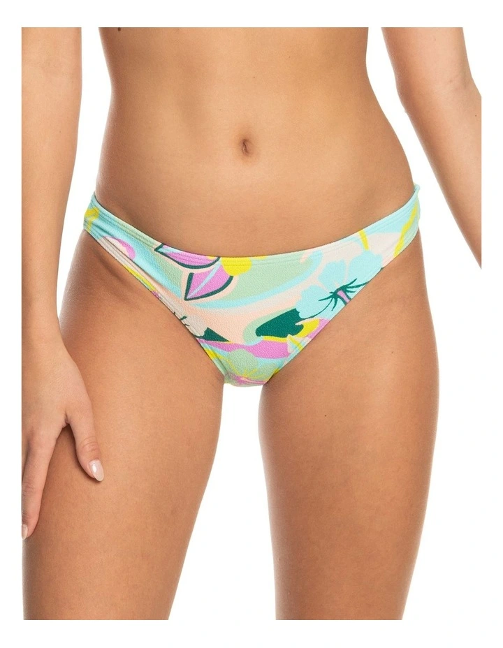 Rave Wave Moderate Bikini Bottoms in Evening Primrose
