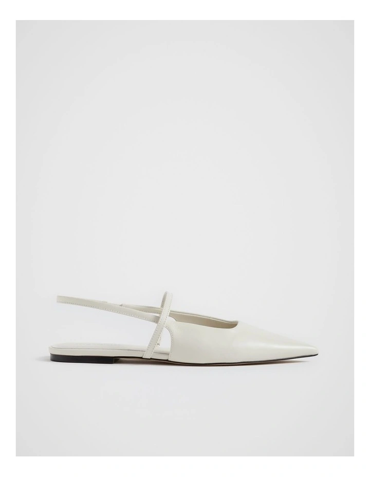 Sylvie Slingback Flat in Bone