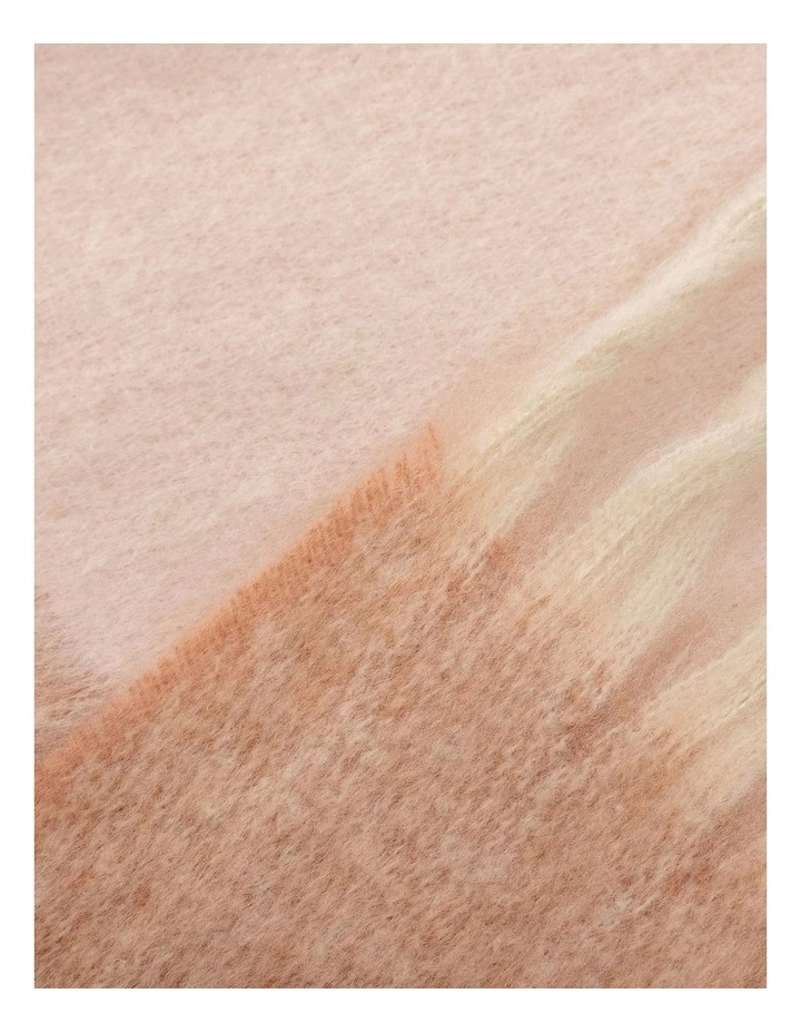 Stripe Fuzzy Blush Winter Scarf
