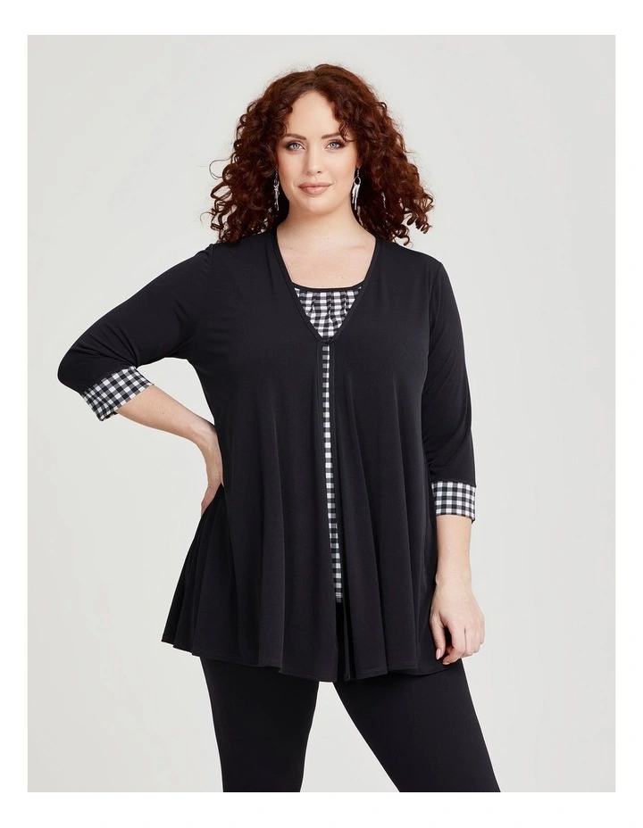 All In One Tunic in Black/White Check