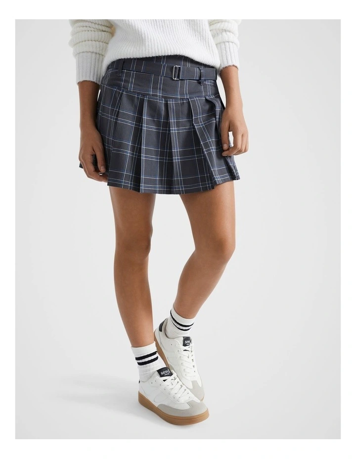 Check Pleat Skirt