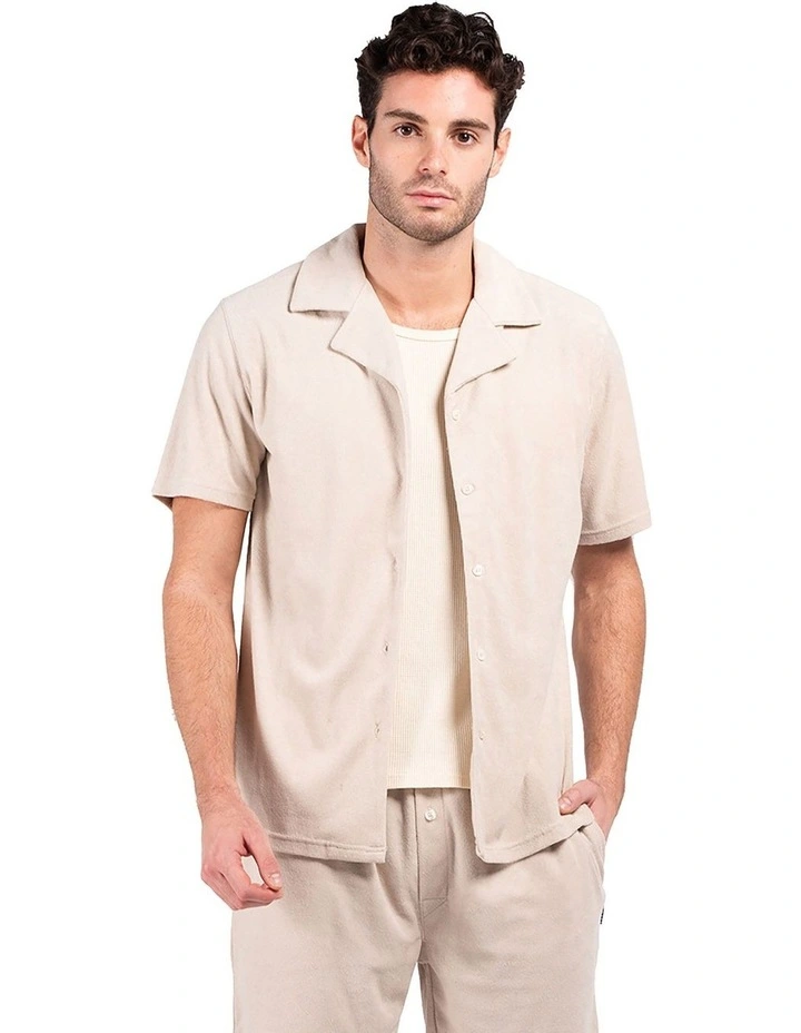 Terry Camper Shirt in Sand