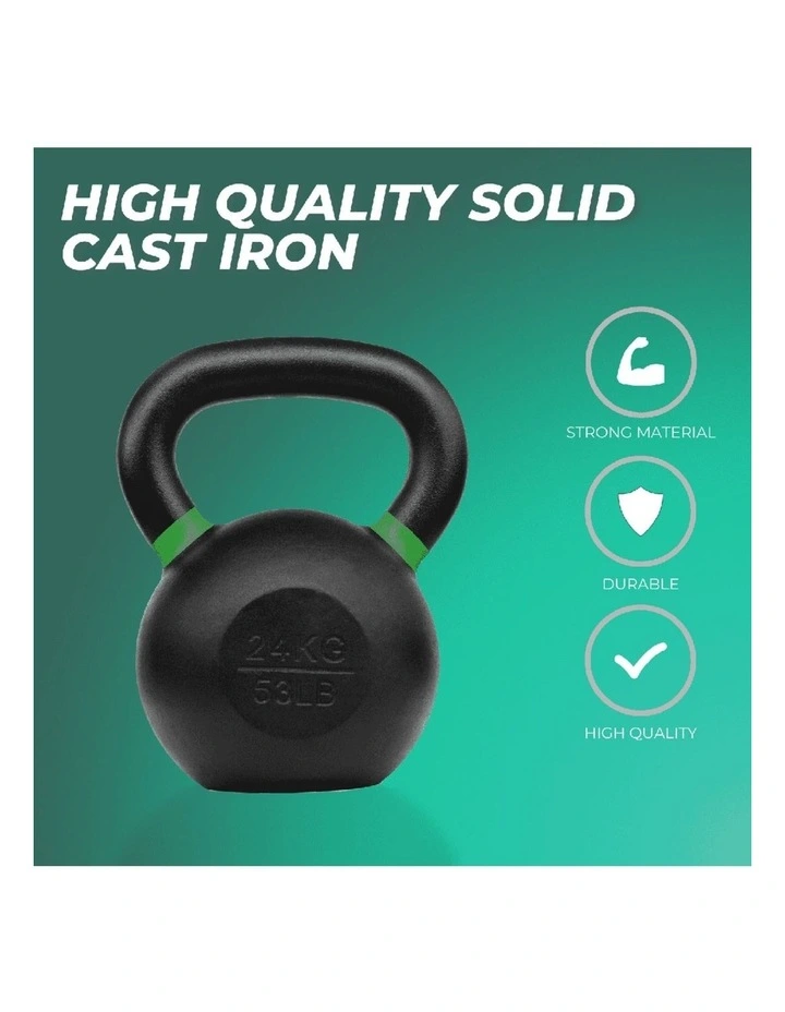 Cast Iron Kettlebell 12kg in Tiffany Blue