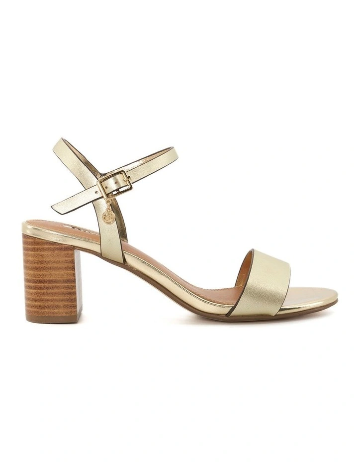Jelly Heeled Sandal in Gold