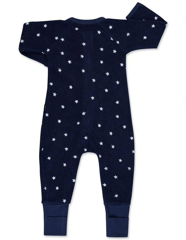 Baby Poodlette Zip Wondersuit in Navy