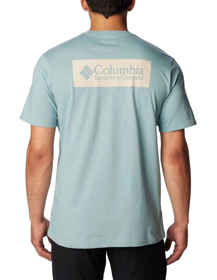 North Cascades Short Sleeve Tee in Stone Blue