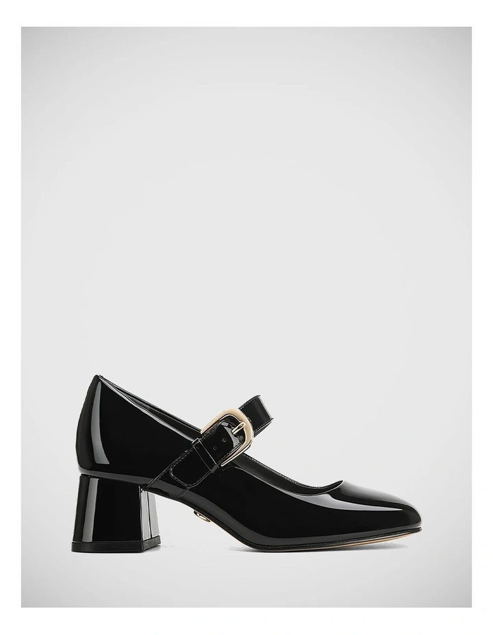 Iris Patent Leather Mary Jane Pump in Black