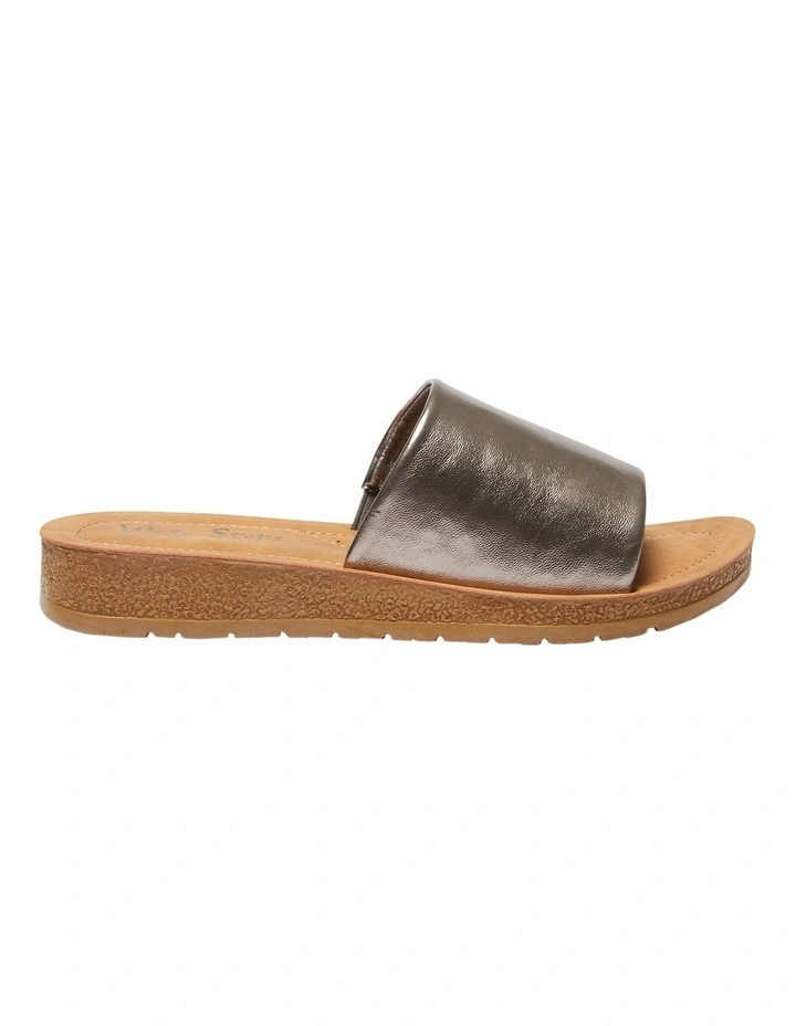 Enid Sandals in Pewter Smooth