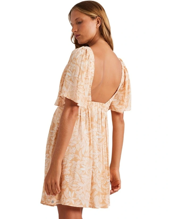 Golden Dawn Mini Dress in Egret
