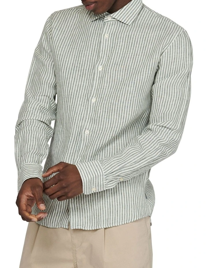 Marc Long Sleeve Shirt in Duck Green