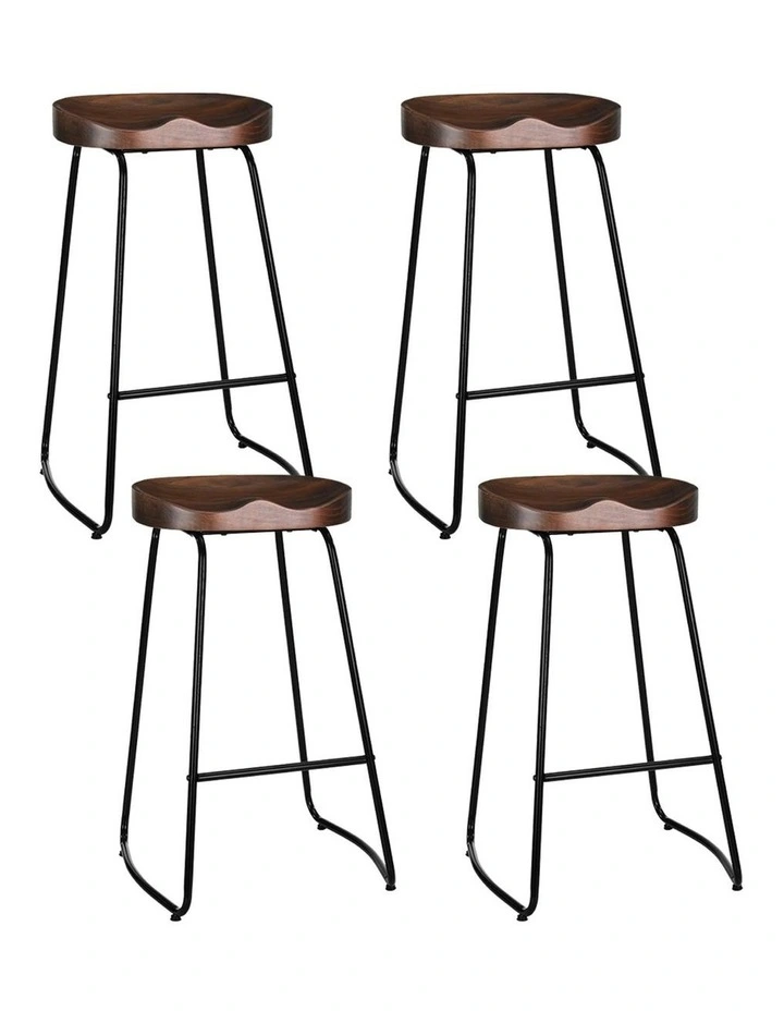 Bar Stools Tractor 4x Seat 75cm in Black
