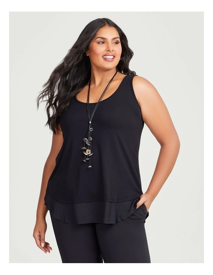 Bamboo Calla Tank in Black
