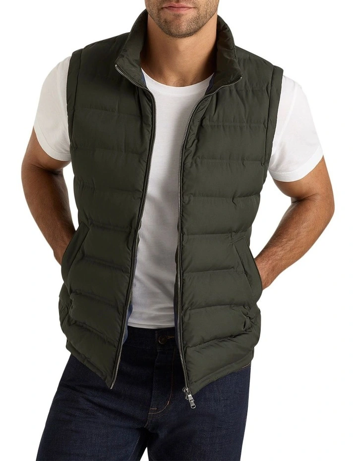 Farrington Gilet in Green Soild