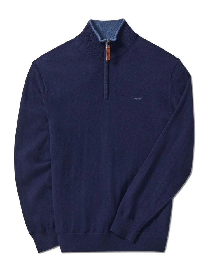 Ernest Knit Sweater in Navy