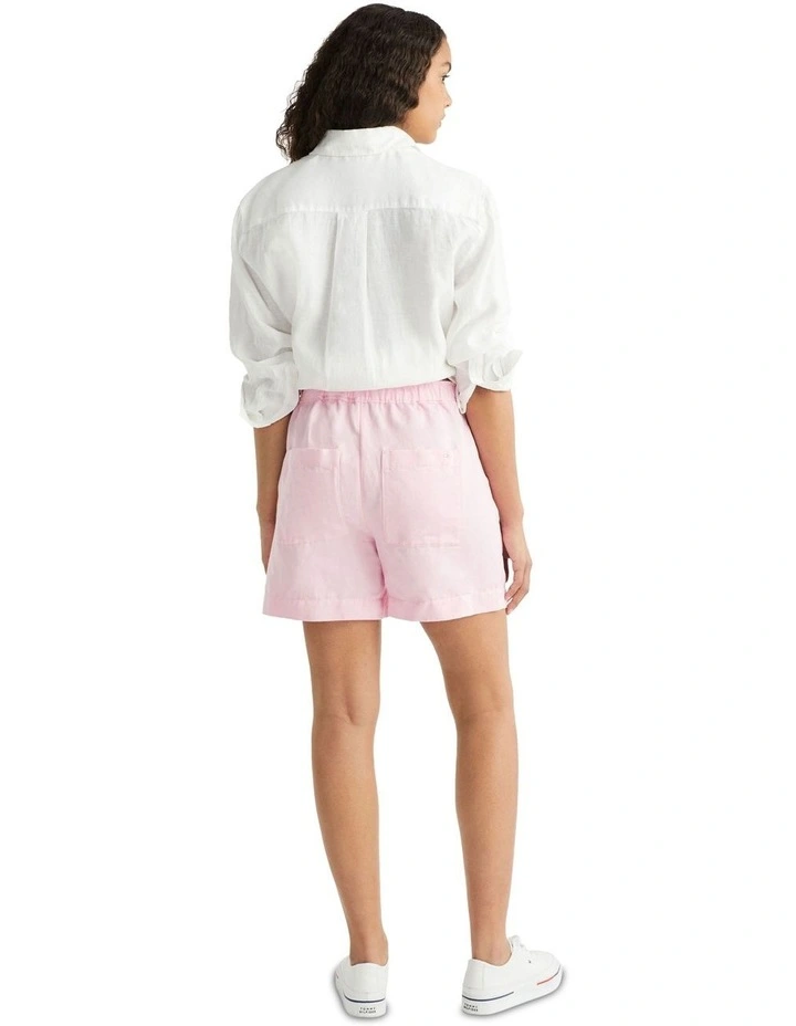 New Casual Linen Short in Pink