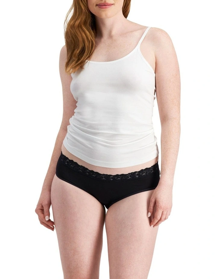 Parisienne Light Leak-Proof Bikini in Black