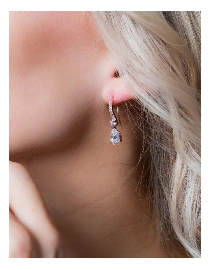 Iconic Bridal Elizabeth Rose Gold Earrings