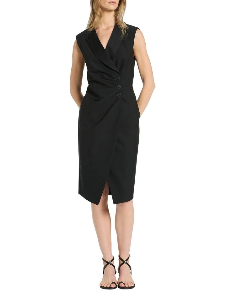 Stella Tuxedo Dress in Black