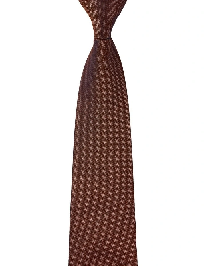 Textured Silk Slim Tie in Orange