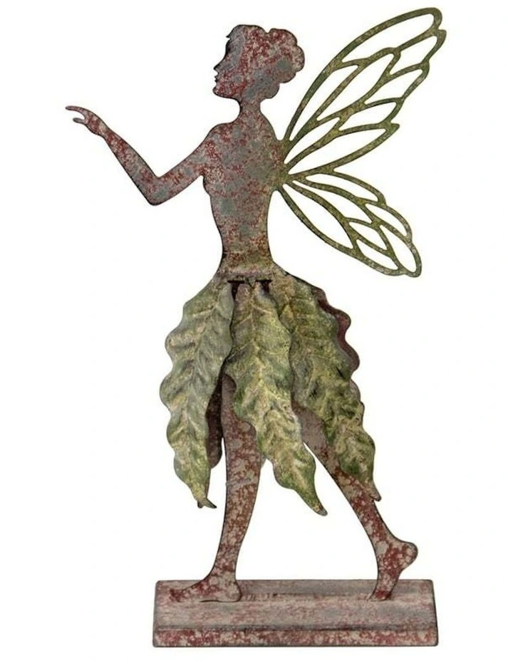 Metal Fairy with Wings Figurine 31cm in Multi