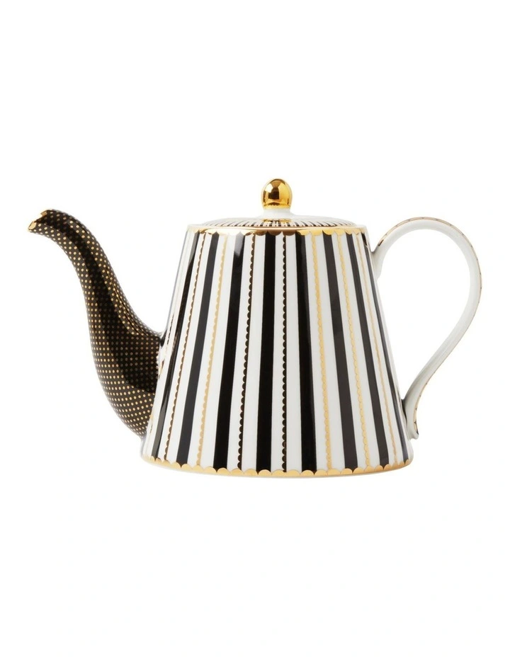 Gift Boxed Teas & C's Regency Teapot With Infuser 1L in Black