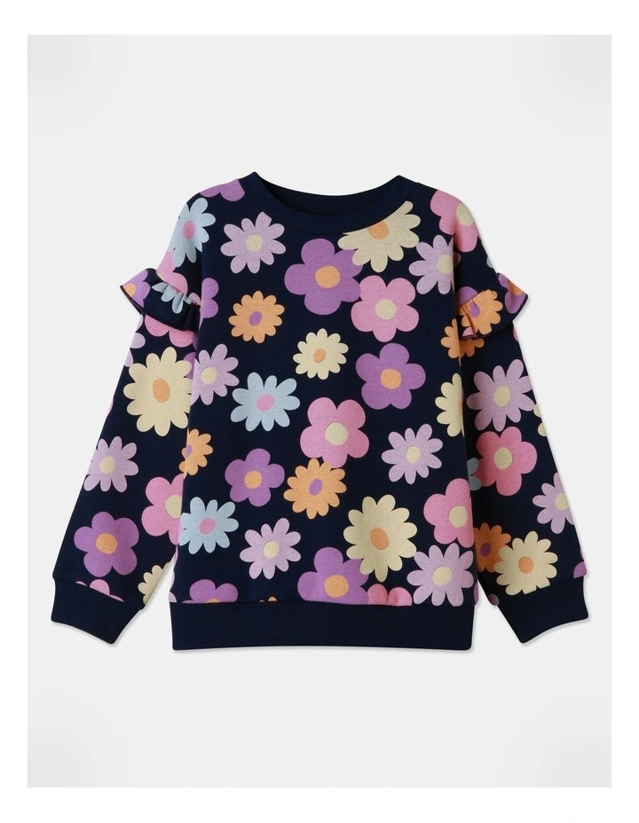Essential Crew Sweat Top in Navy