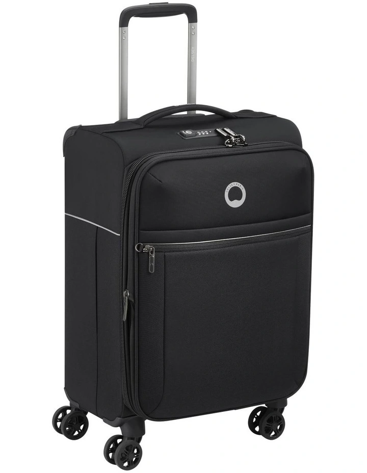 Brochant 2.0 55cm Double Wheels Expandable Cabin Trolley Case in Black