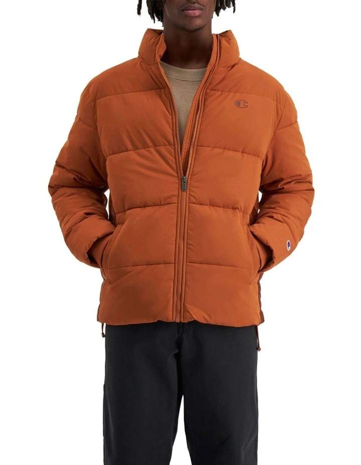 Rochester Tape Puffer Jacket in Umbered