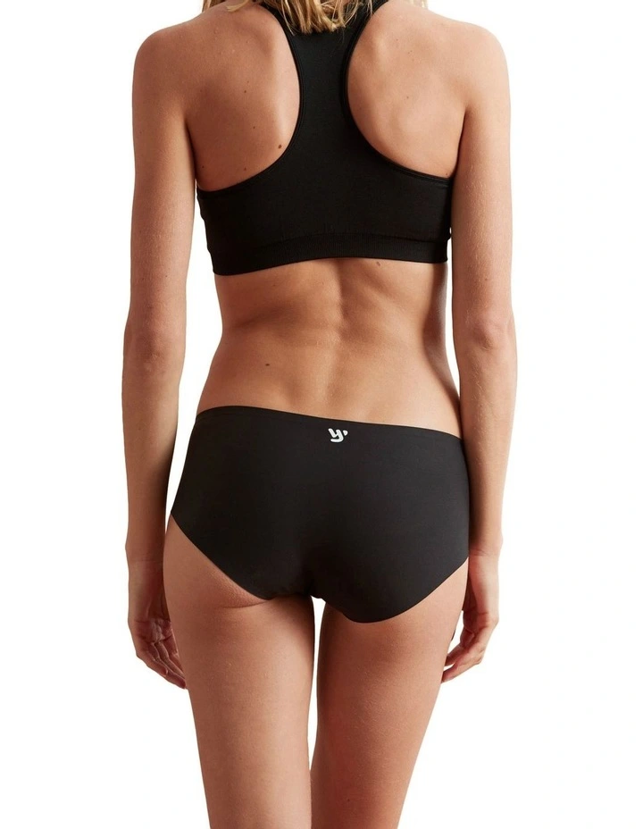 Invisible Active Underwear Full Briefs Single Pack in Black