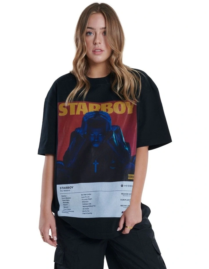 The Weekend Starboy Album T-shirt in Black