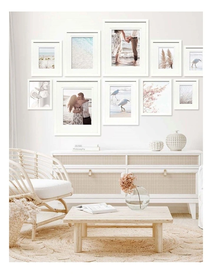 Deluxe Gallery Wall Set C 10 Frames in White