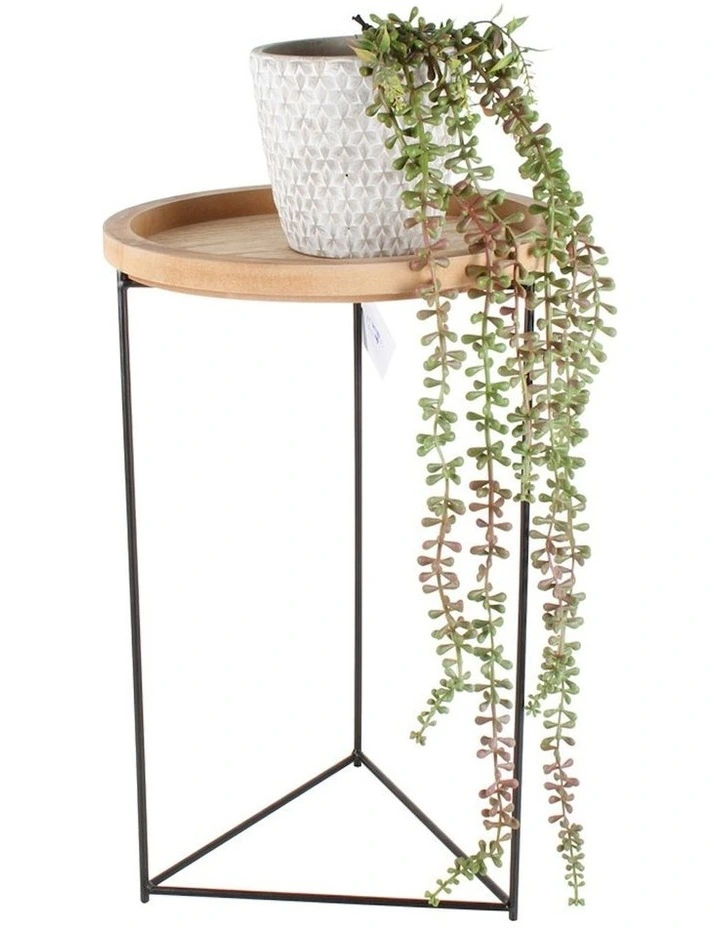 Ardano Wood/Metal Side Table 2 Pack in Black