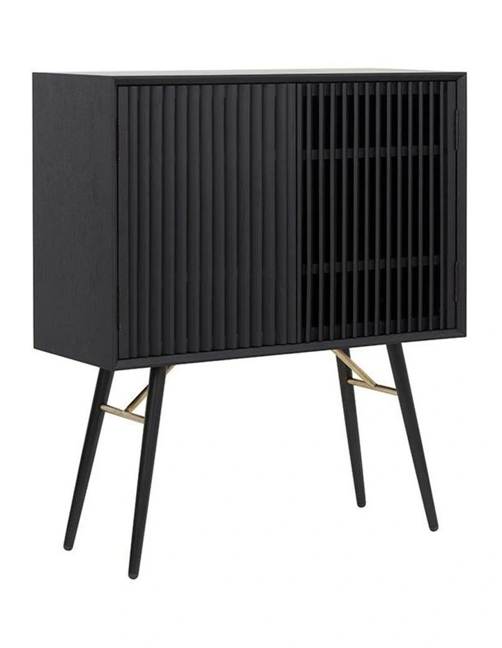 Aslog Tall Sideboard 90cm Black