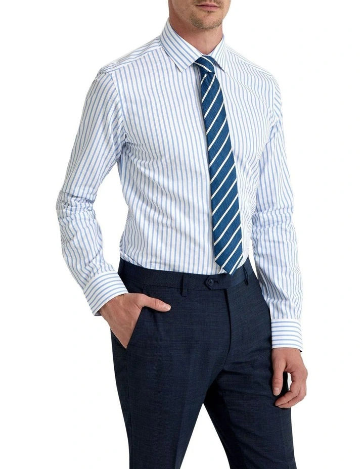 Beckton Stripe Dobby Shirt in Sky