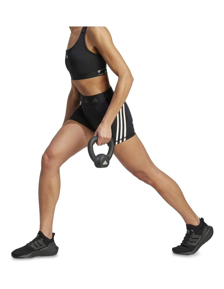 Techfit Hyperglam 3-Inch Shorts in Black/Carbon