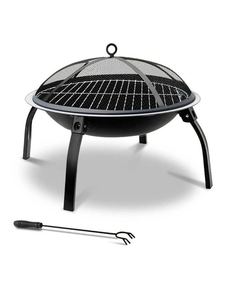 Portable Fire Pit in Black