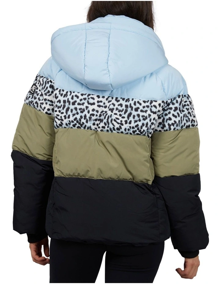 Blizzard Panel Puffer Jacket in Black