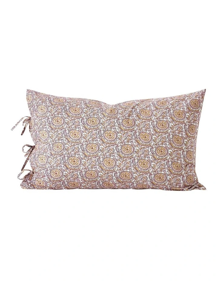 Jaipur Standard Pillowcase in Rosewater/Merlot