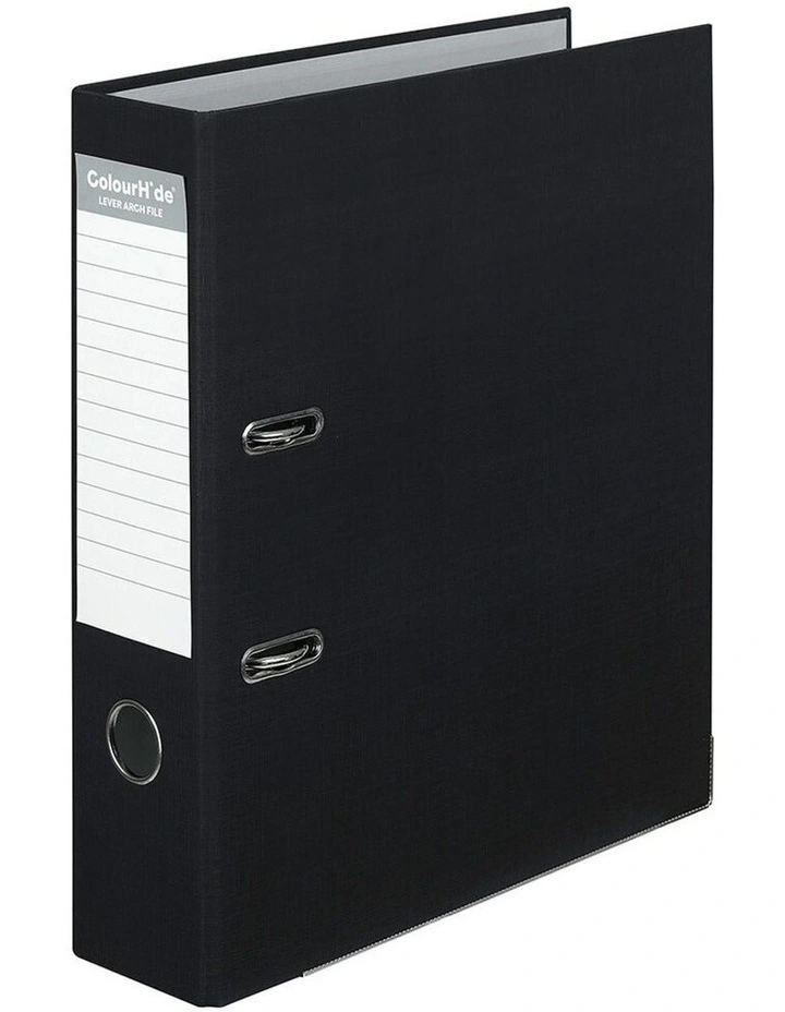 A4 75mm 375 Sheets Lever Arch Folder/Binder File Organiser Office BK
