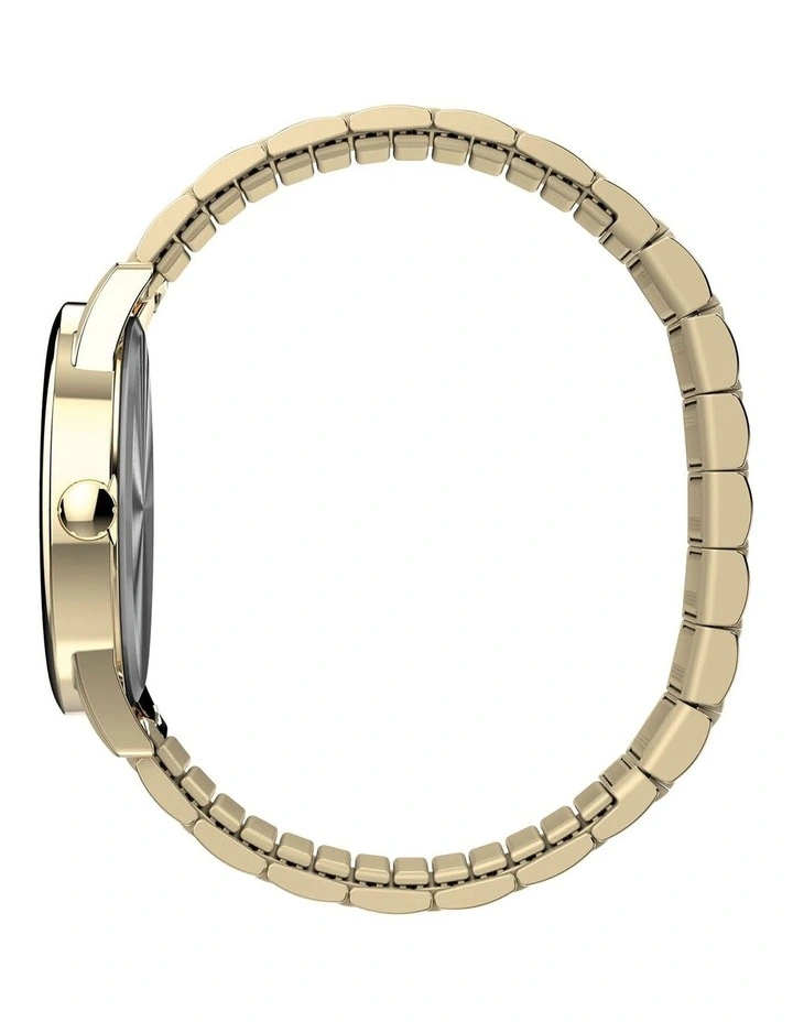 Oversized Easy Reader Stainless Steel Watch in Gold