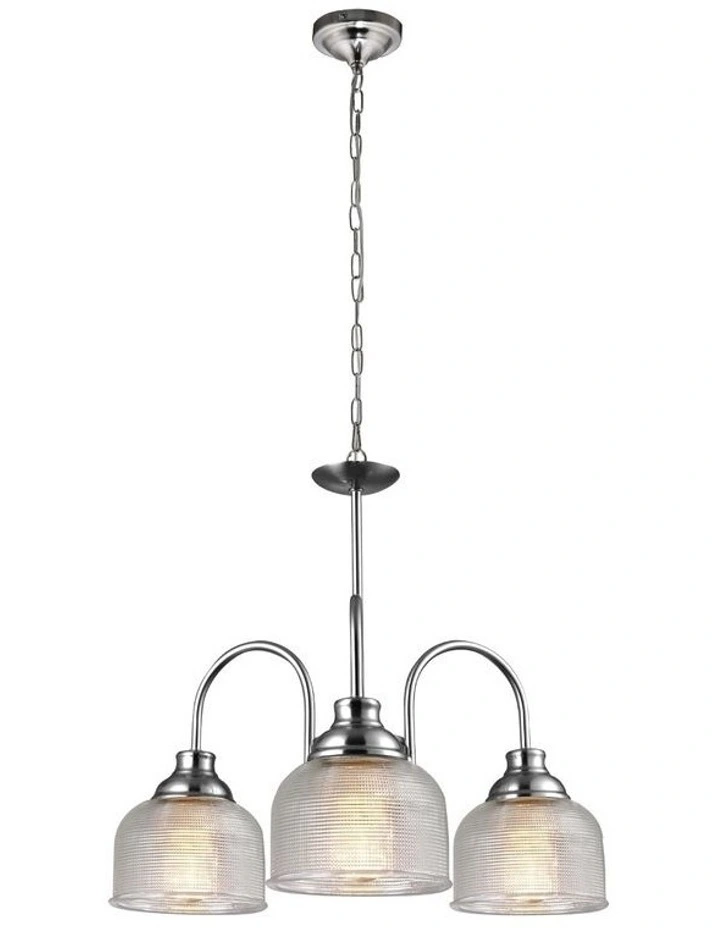 Aviva 3 Light Chandelier Light Satin Chrome